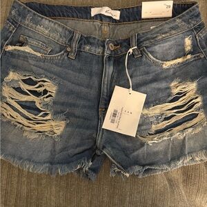 KanCan Distressed Denim Shorts